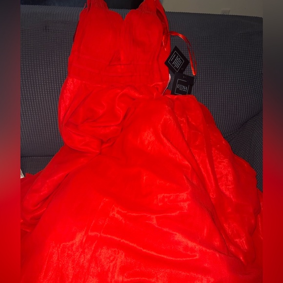 Leena for Mac Duggal Womens Chiffon Long Evening Dress - Picture 5 of 5